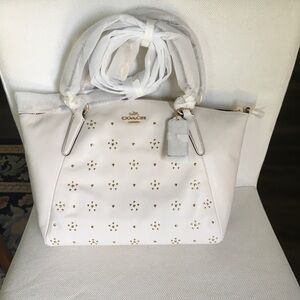 COACH ALL OVER STUD SMALL KELSEY SATCHEL IN CALF LEATHER F36670